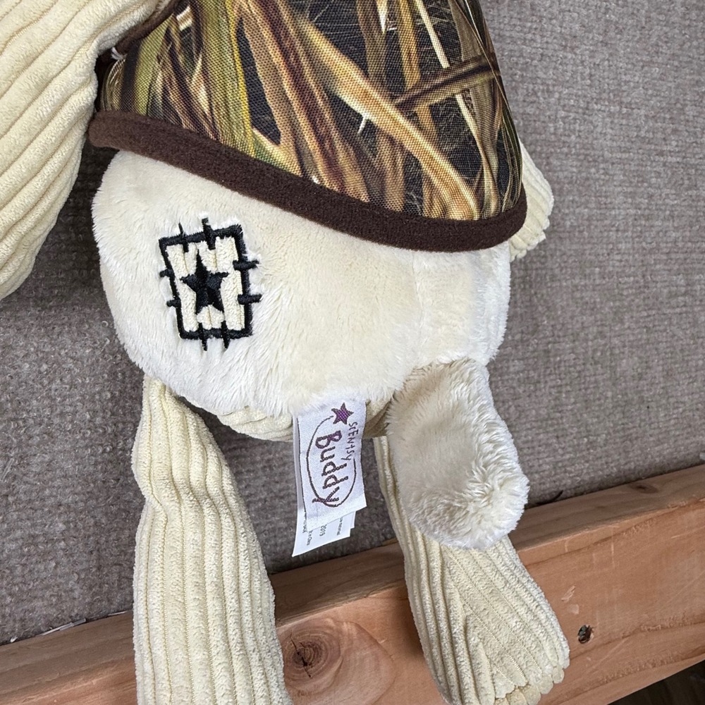 Scentsy Buddy Luke the Labrador Retriever Cream Corduroy Plush Camo Vest Dog - Picture 4 of 11